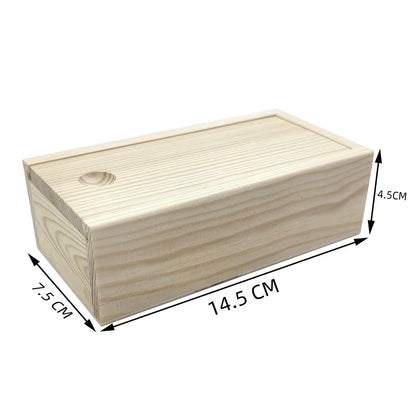 Pine Pull-Out Box Sliding Cover Wooden Box Wooden Storage Box Log Drawer